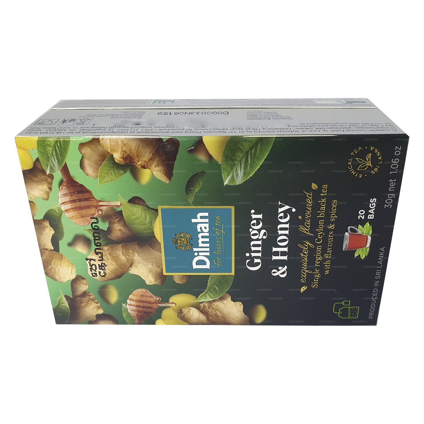 Чай Dilmah со вкусом имбиря и меда (30 г) 20 пакетиков