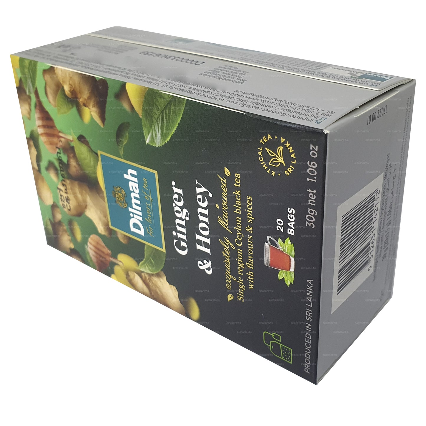Чай Dilmah со вкусом имбиря и меда (30 г) 20 пакетиков