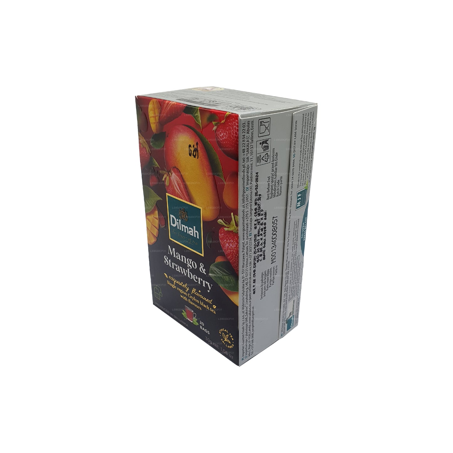 Чай Dilmah со вкусом манго и клубники (30 г) 20 пакетиков