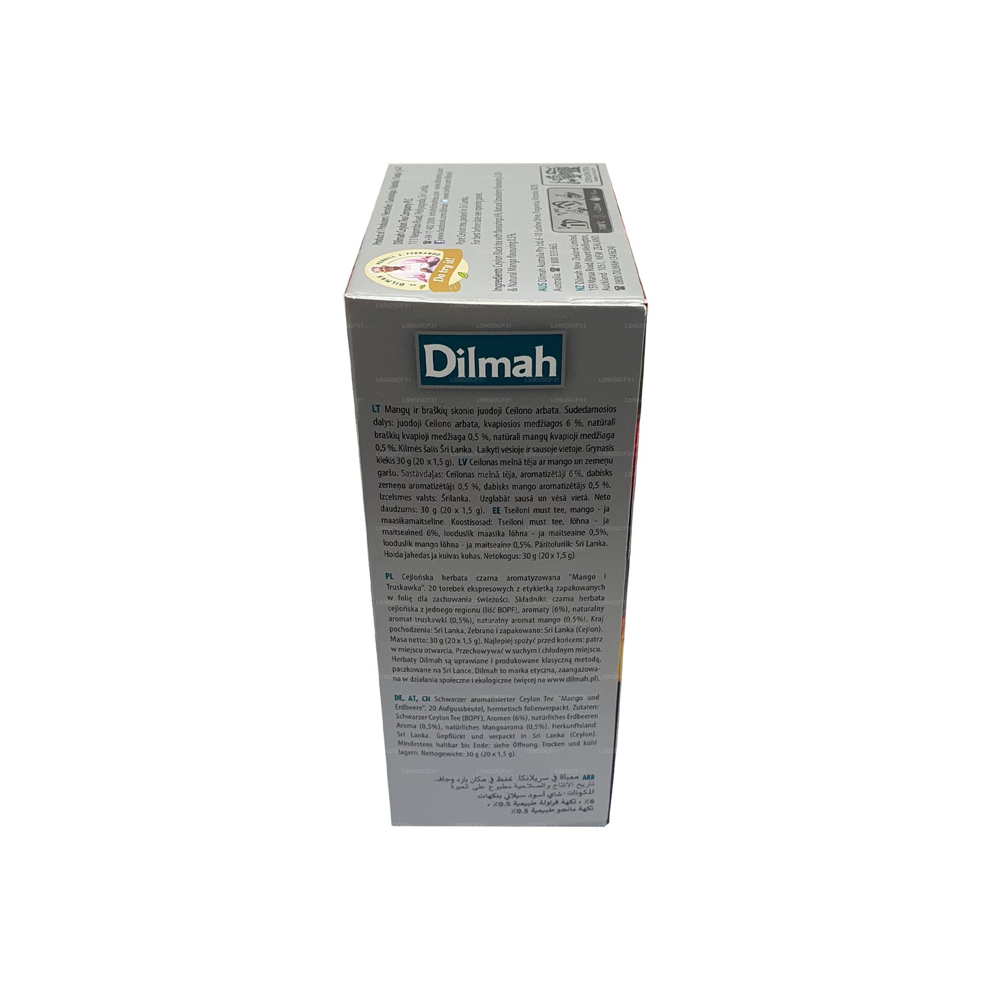 Чай Dilmah со вкусом манго и клубники (30 г) 20 пакетиков