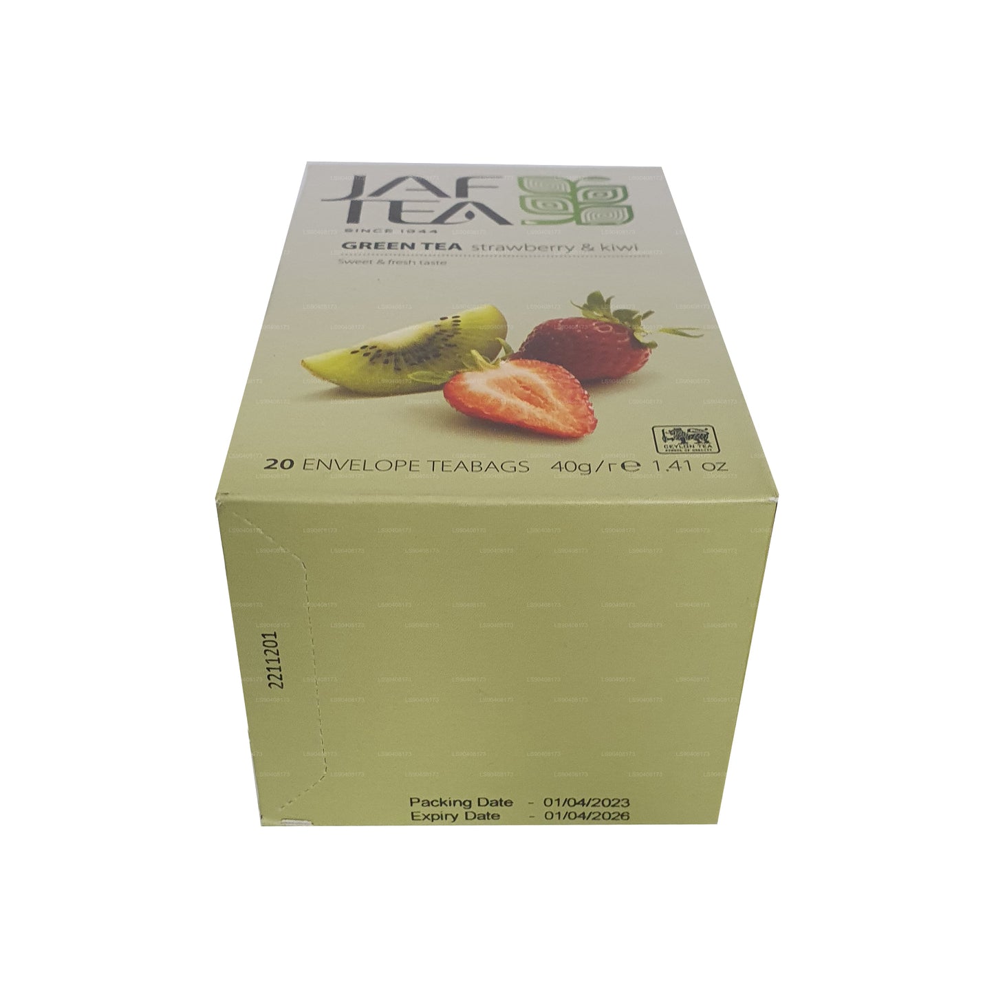 Jaf Tea Pure Green Collection Зеленый чай Клубника и киви (40 г) 20 чайных пакетиков