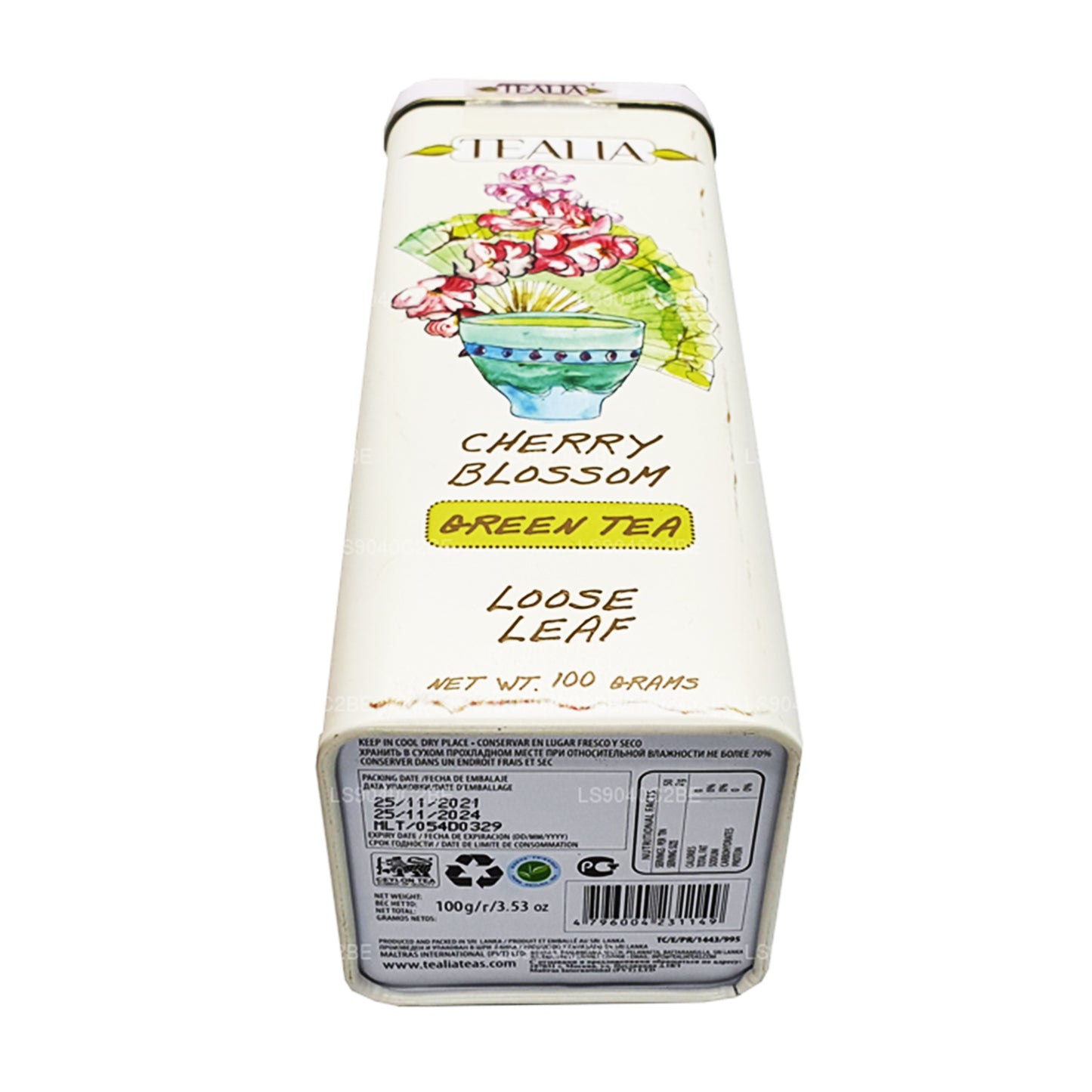 Чай Tealia Черри Блоссом Зеленый Листовой (100г)