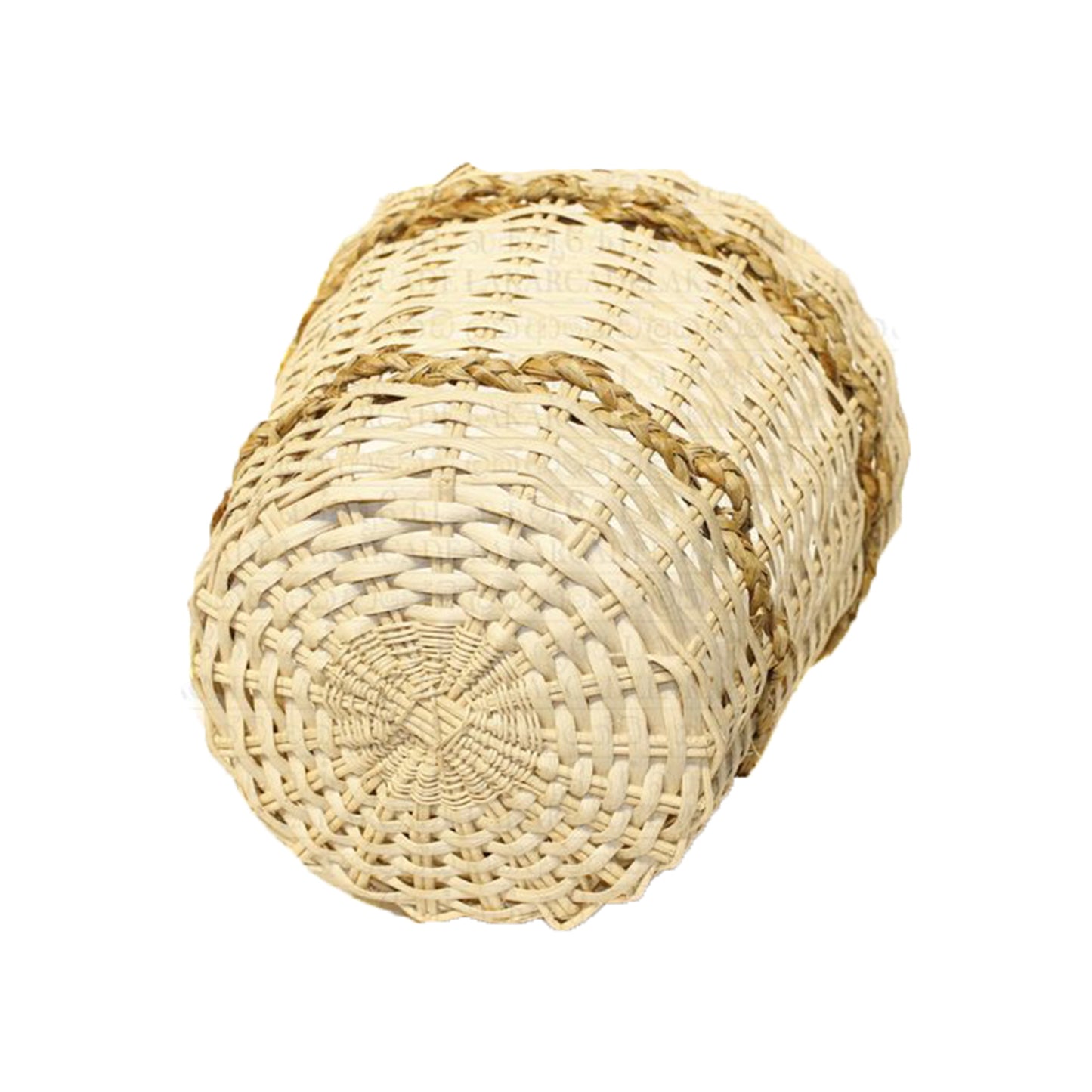 Handmade Bins Made of Cane and Reed