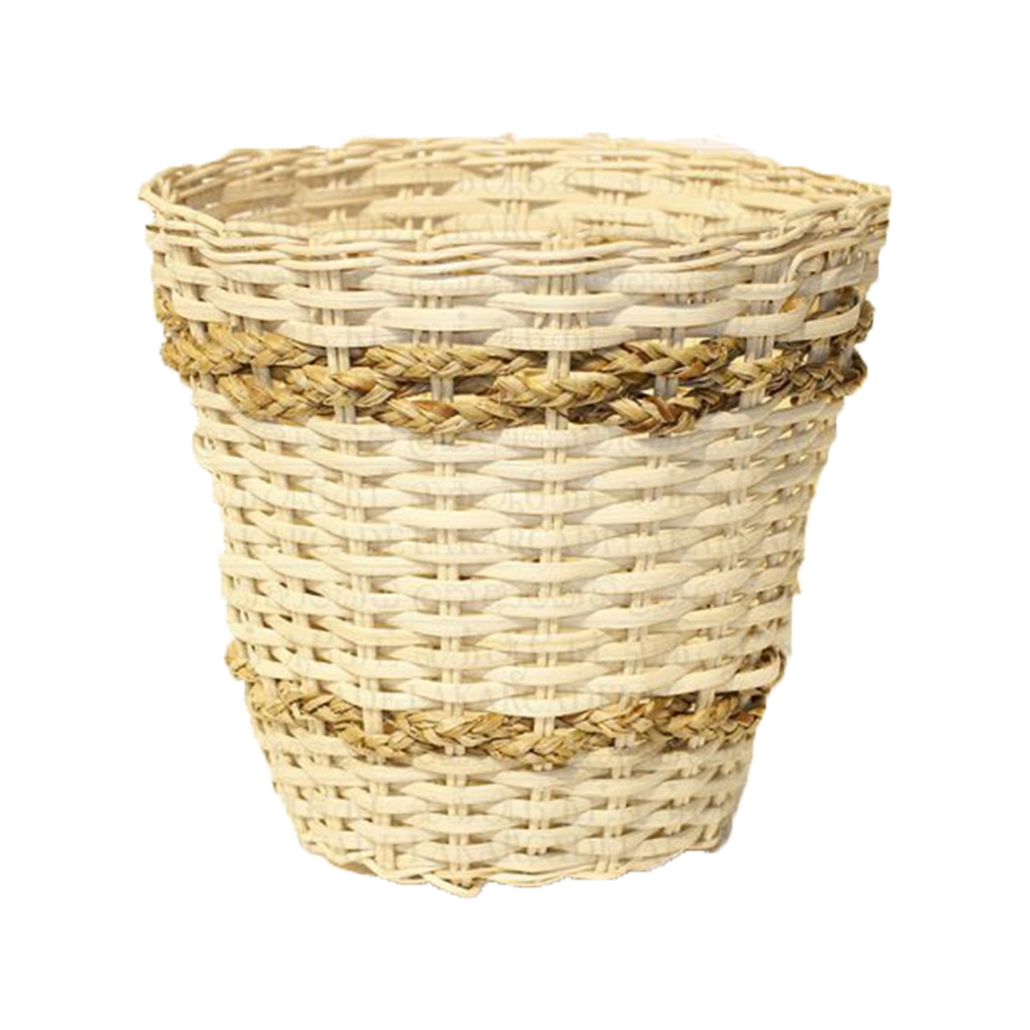 Handmade Bins Made of Cane and Reed