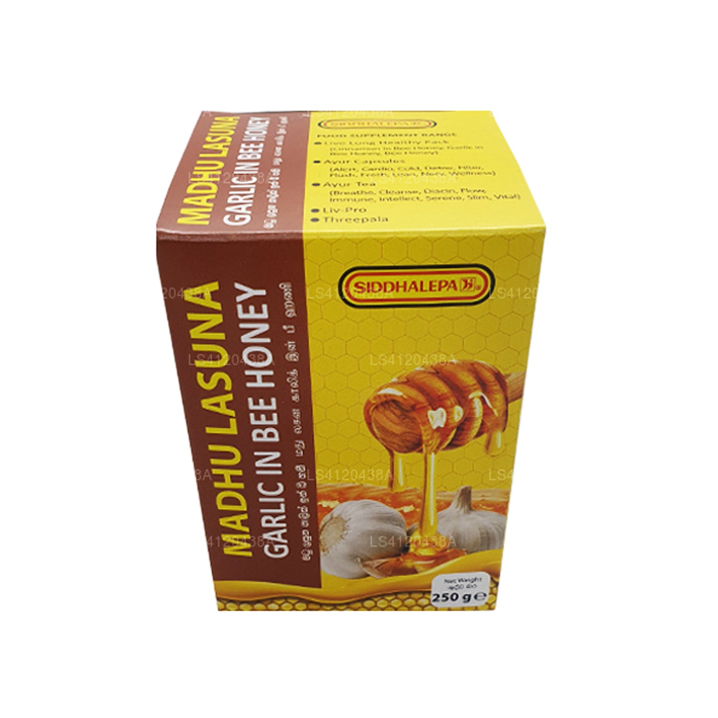 Чеснок Siddhalepa Madhu Lasuna в пчелином мёде (250 г)