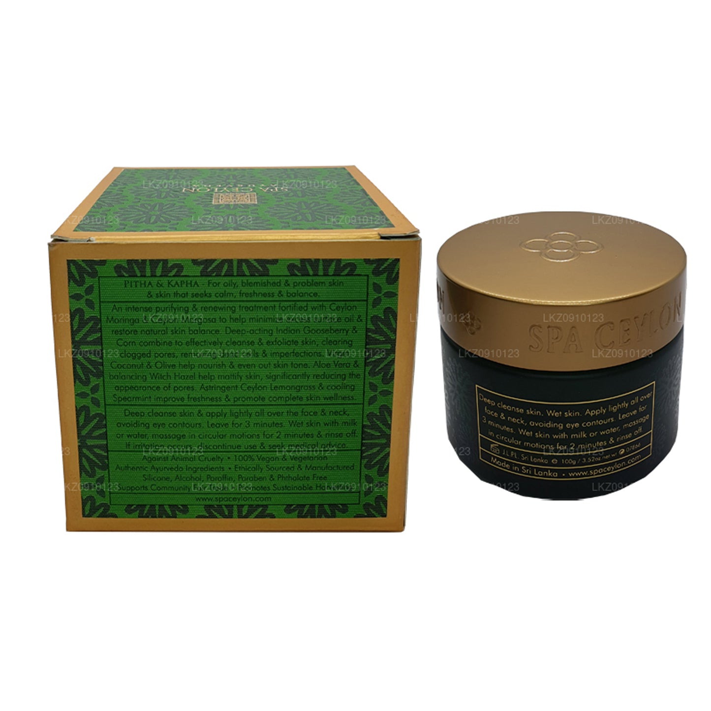 Отшелушивающее средство для лица с очищающей глиной Spa Ceylon Skin Balance с морингой и нимом (100 г)