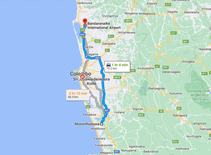Moronthuduwa City to Colombo Airport (CMB)Private Transfer