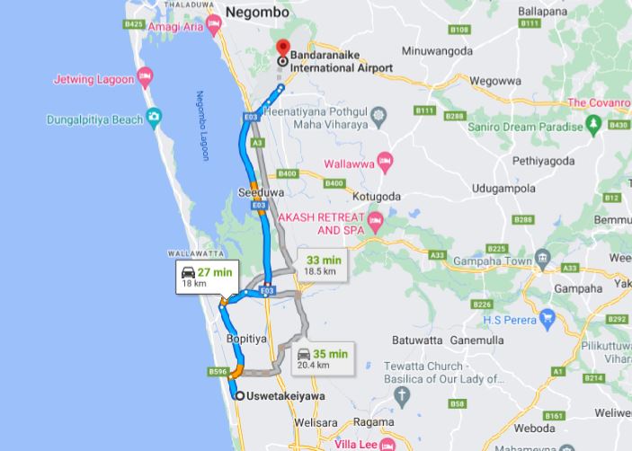 Uswetakeiyawa City to Colombo Airport (CMB) Private Transfer