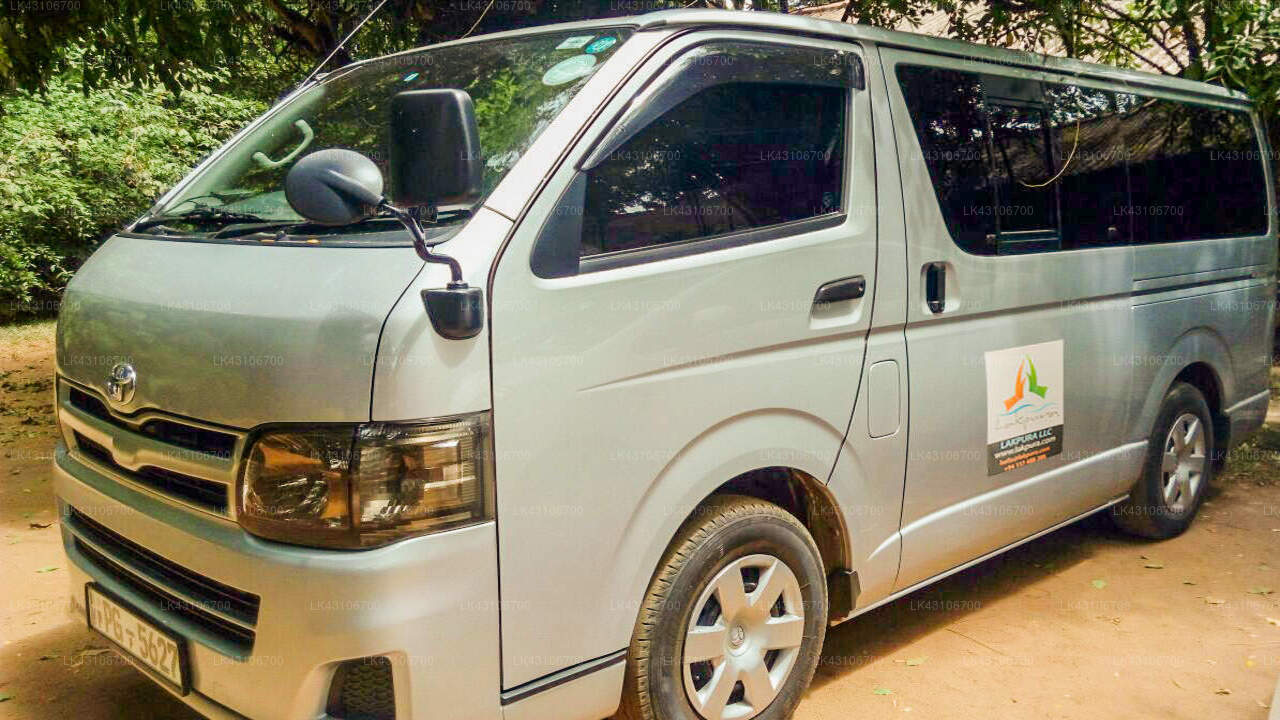 Transfer between Colombo Airport (CMB) and Rest House Anamaduwa, Puttalam