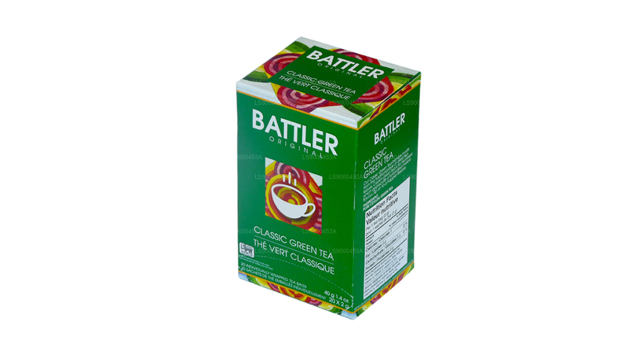Оригинальный классический зеленый чай Battler (40 г) 20 пакетиков
