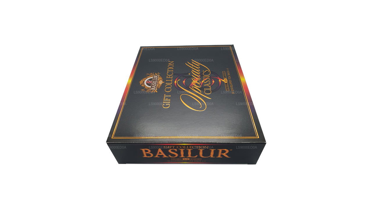 Подарочная коробка Basilur Ассорти фирменных классических блюд (115 г) 60 чайных пакетиков в конвертах