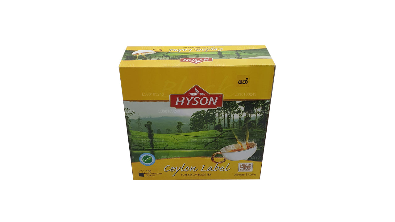 Этикетка Hyson Ceylon BOPF (200 г) 100 пакетиков чая