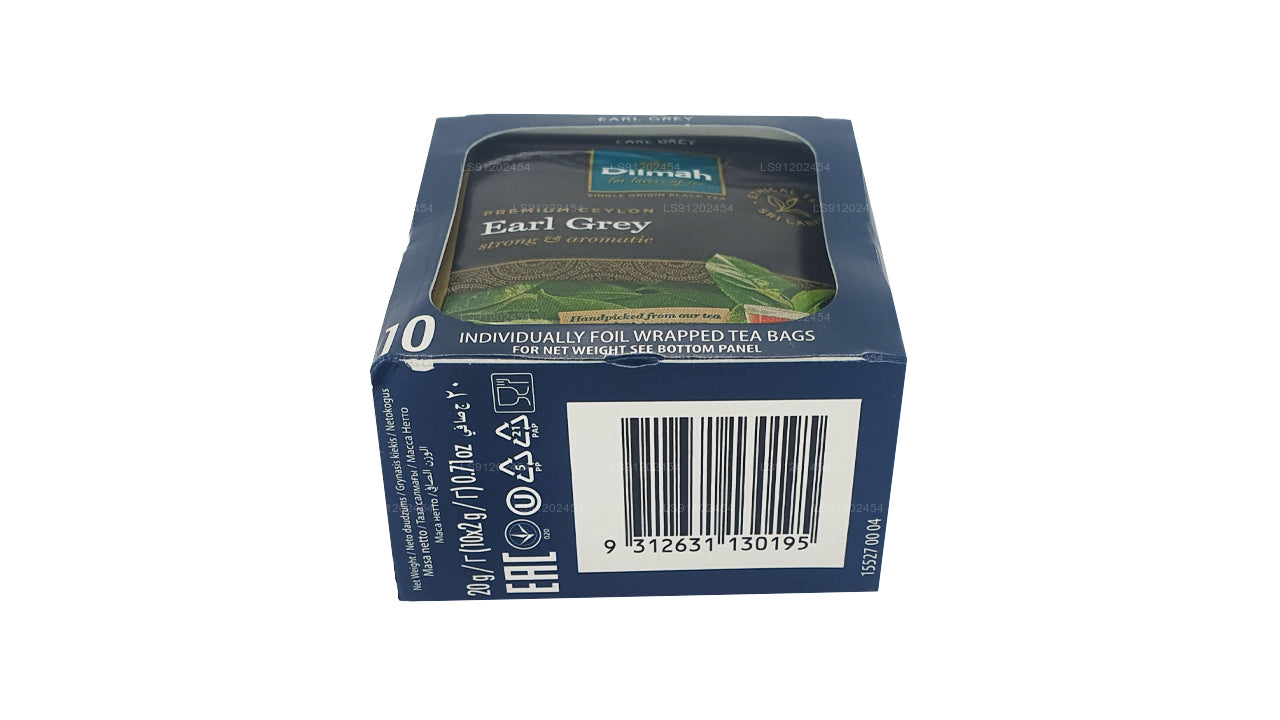 Чай Dilmah Earl Grey (20 г) 10 чайных пакетиков в индивидуальной упаковке в фольге