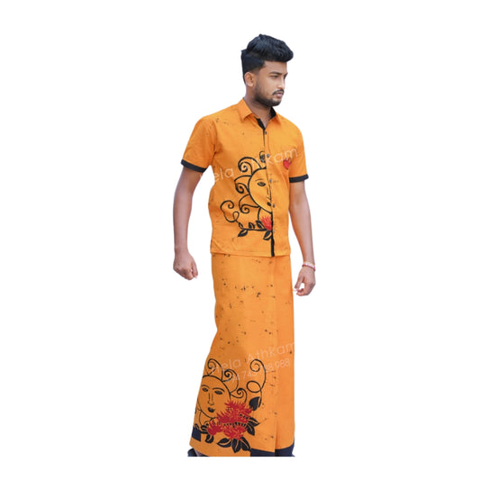 Lakpura® Batik Shirt and Sarong (Design AB351)