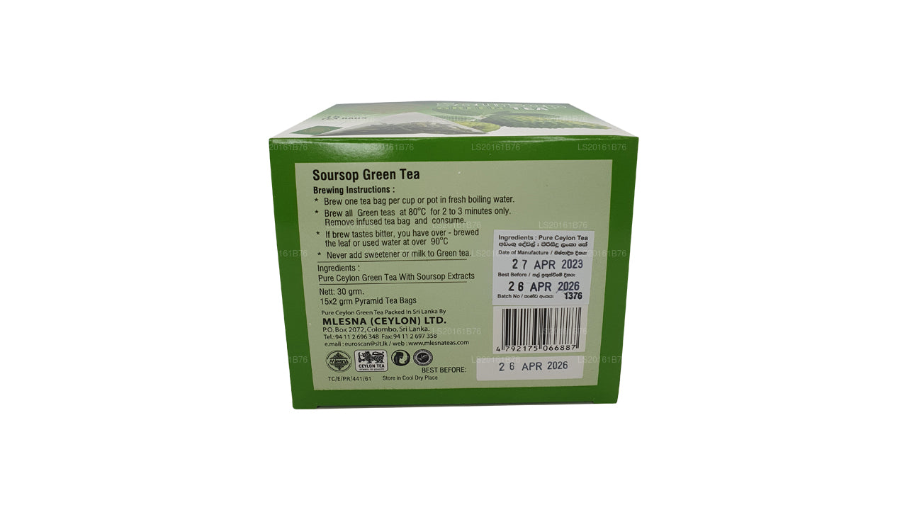 Зеленый чай Mlesna со сметанным яблоком (30 г) 15 пакетиков