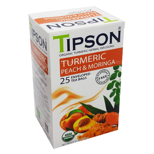 Tipson Tea Органическая куркума, персик и моринга (37,5 г)