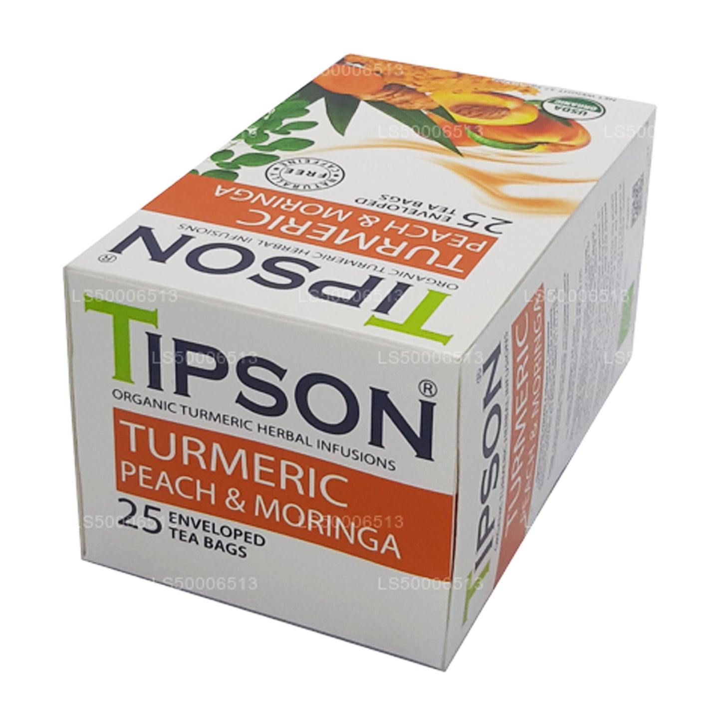 Tipson Tea Органическая куркума, персик и моринга (37,5 г)