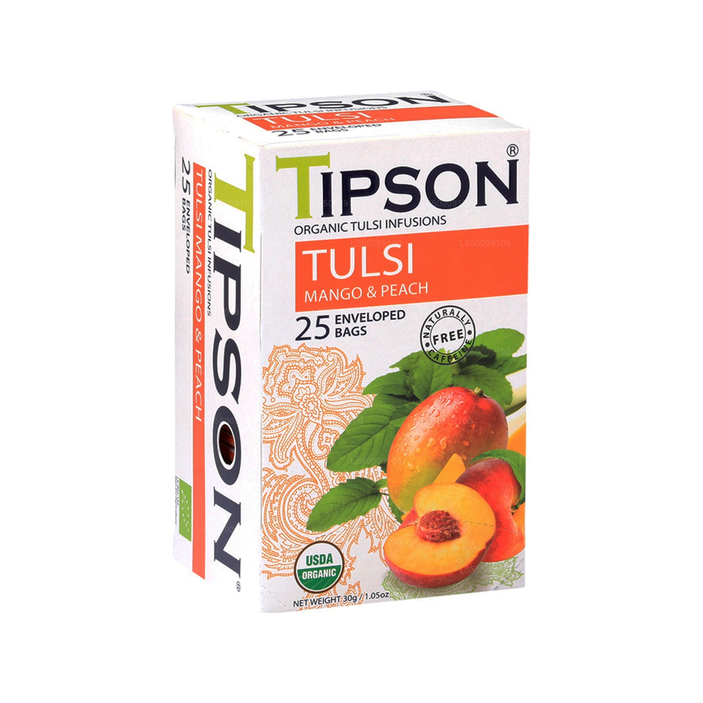 Органический чай Tipson Tulsi с манго и персиком (30 г)