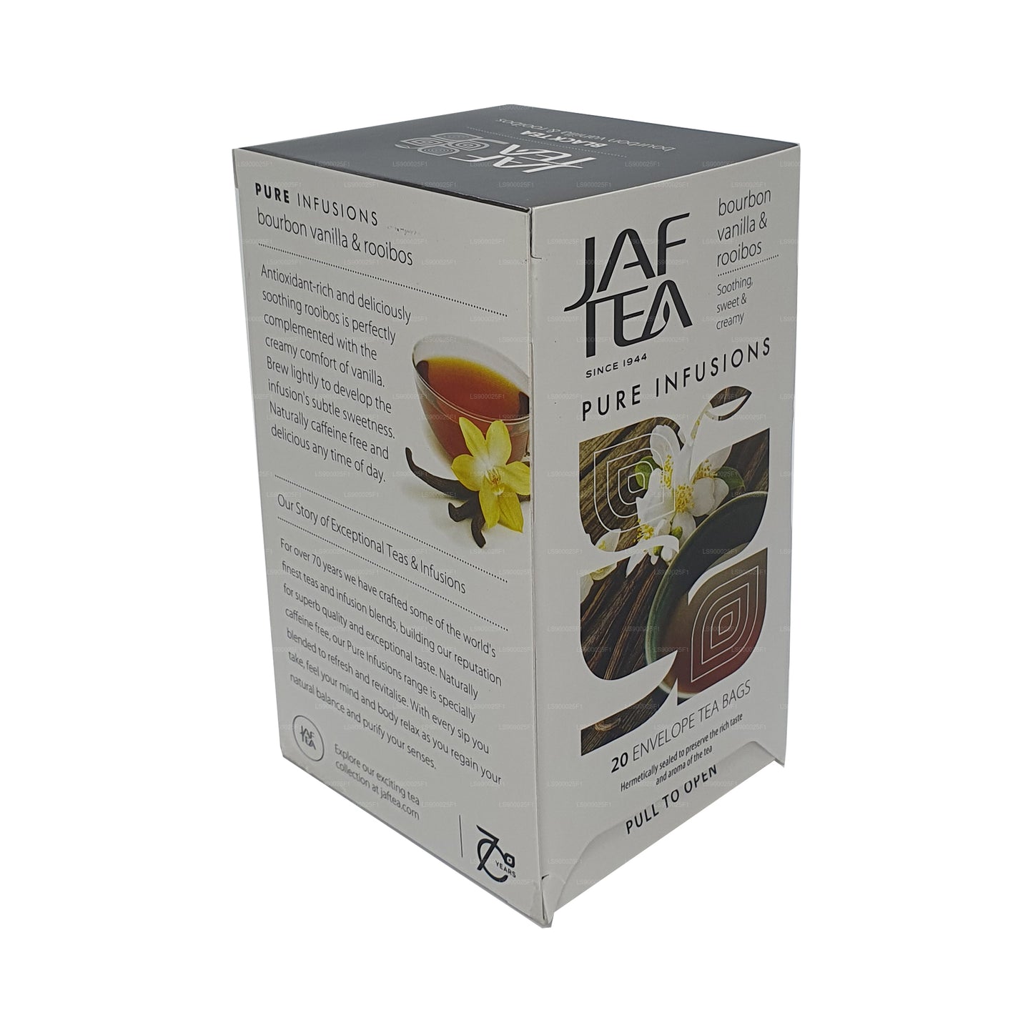 Коллекция Jaf Tea Pure Infusions Бурбон Ваниль Ройбуш (30 г) 20 чайных пакетиков