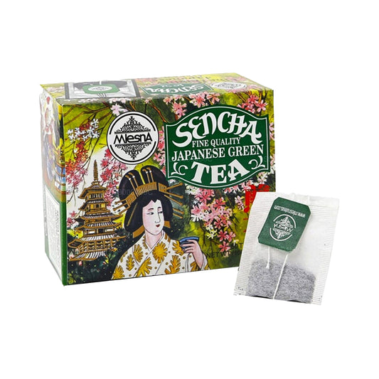 Японский зеленый чай Mlesna Tea Sencha 50 пакетиков (100 г) String & Tag