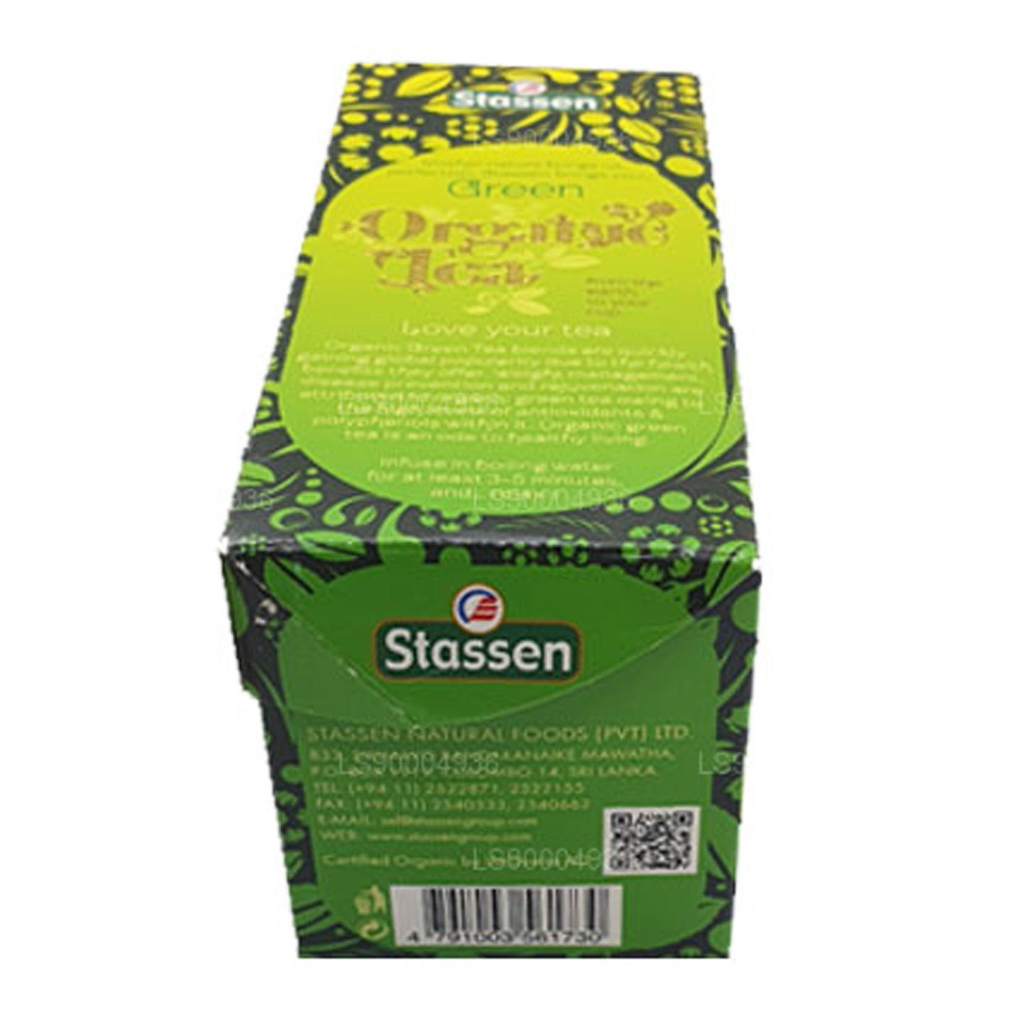 Зеленый органический чай Stassen (50 г) 25 пакетиков