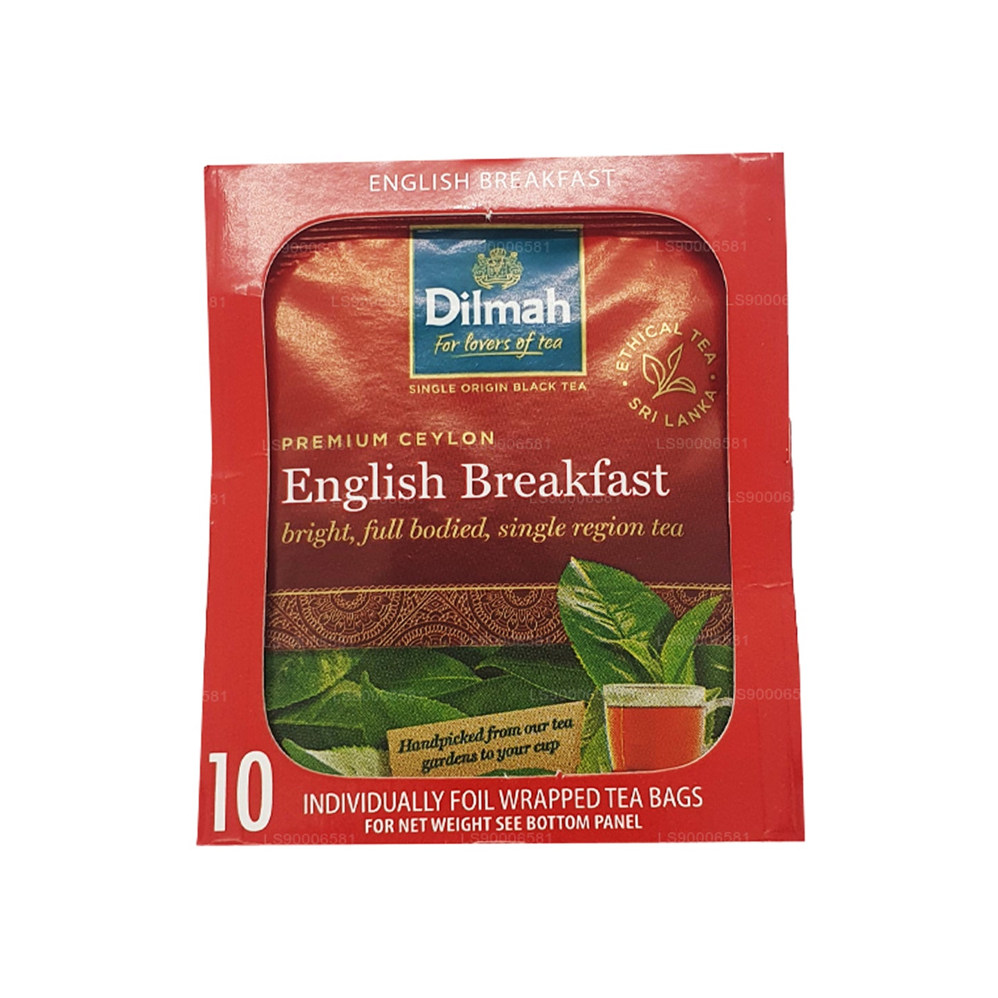 Английский чай для завтрака Dilmah (20 г) 10 чайных пакетиков в индивидуальной упаковке в фольге