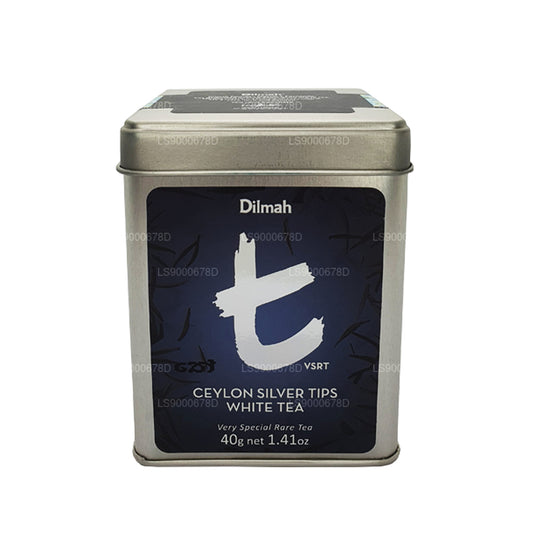 Белый чай Dilmah с цейлонскими серебряными наконечниками (40 г) Рассыпной чай Caddy