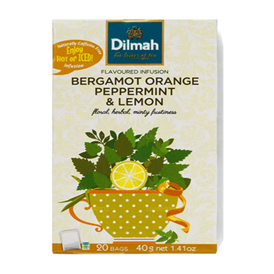 Натуральный настой Dilmah с бергамотом, апельсином, мятой и лимоном (20 пакетиков)
