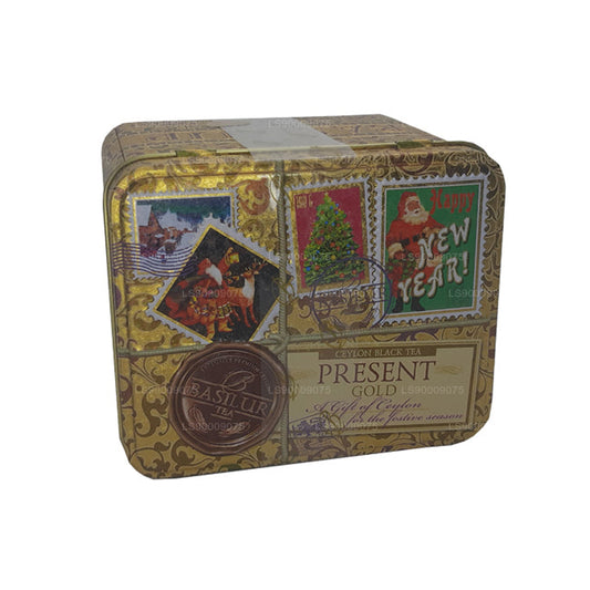 Золотая банка для черного чая Basilur Present (100 г)