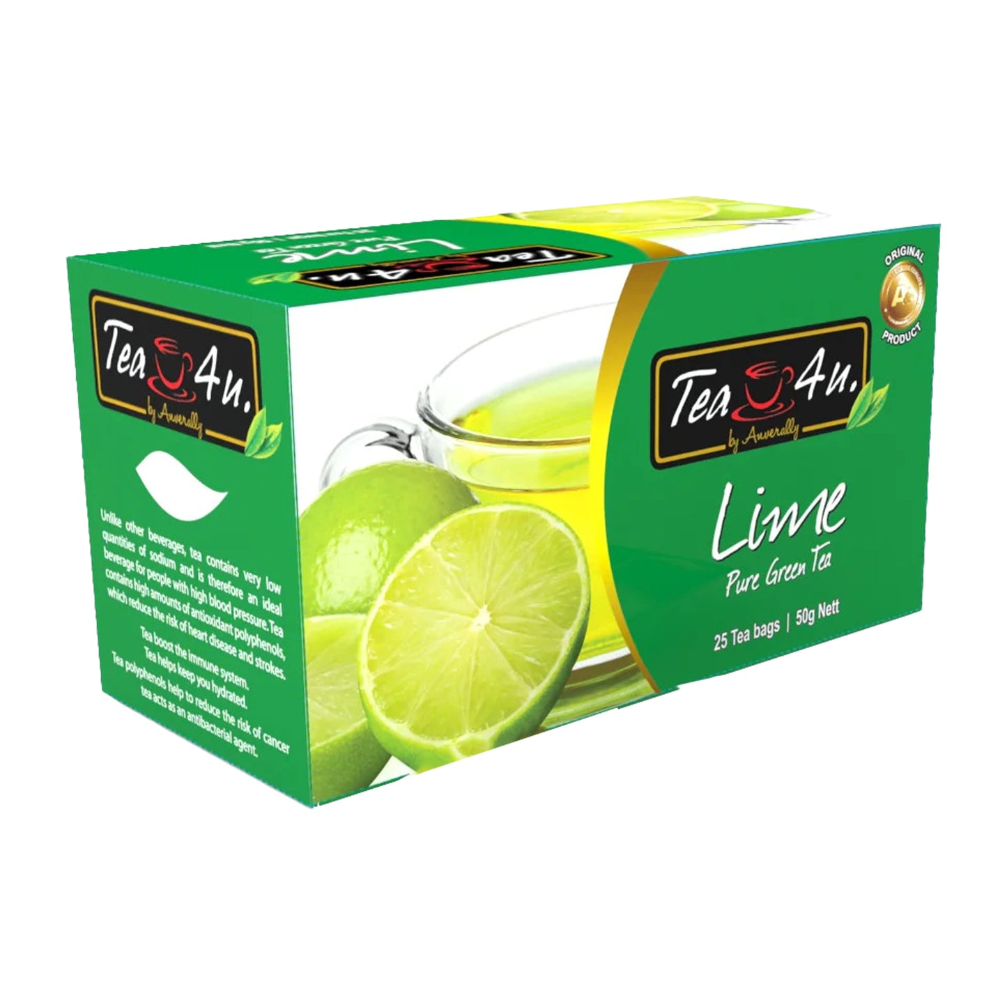 Зеленый чай Tea4U с лаймом (50 г) 25 пакетиков