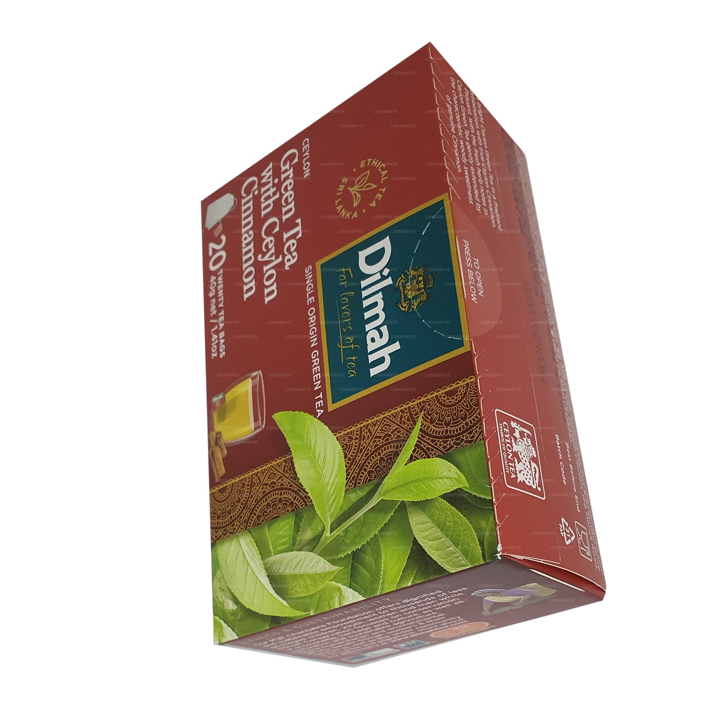 Цейлонский зеленый чай Dilmah с цейлонской корицей (40 г) 20 пакетиков