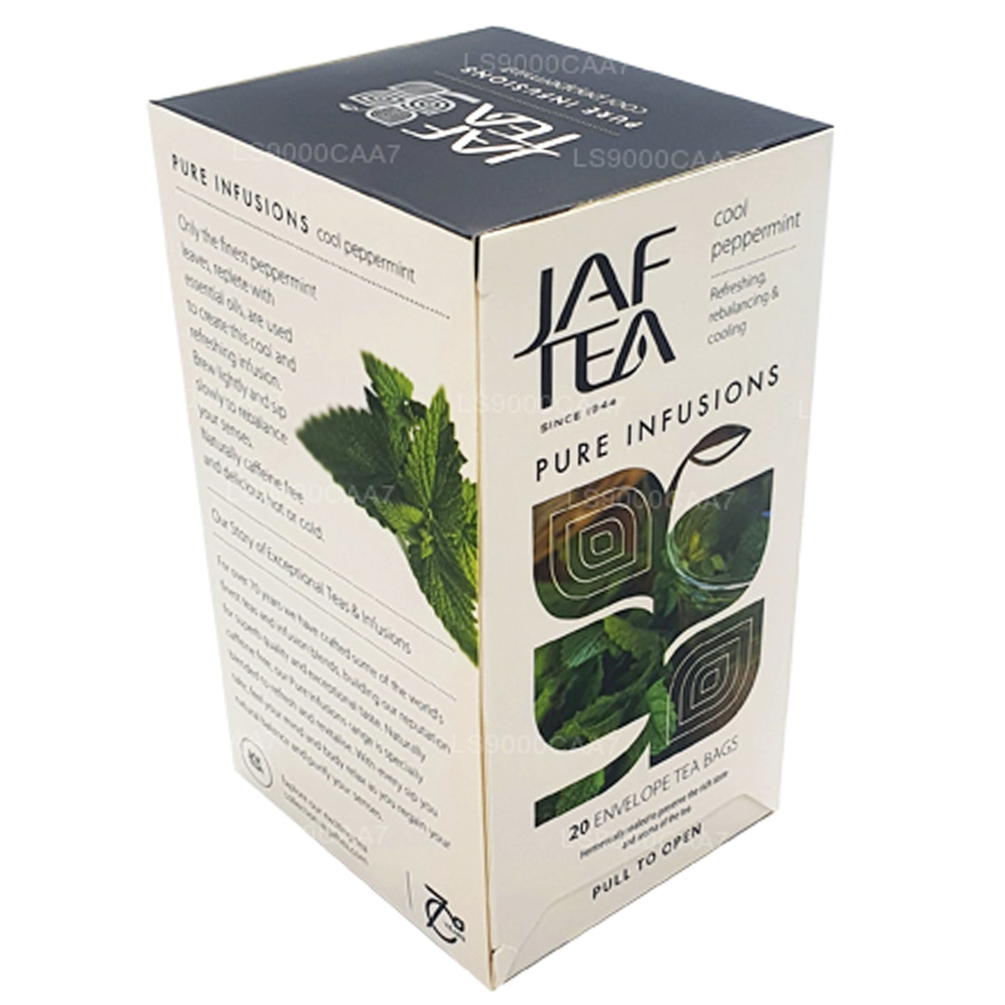 Коллекция чистых инфузий Jaf Tea, прохладная фольга с мятой перечной, конверт, пакетики для чая (30 г)