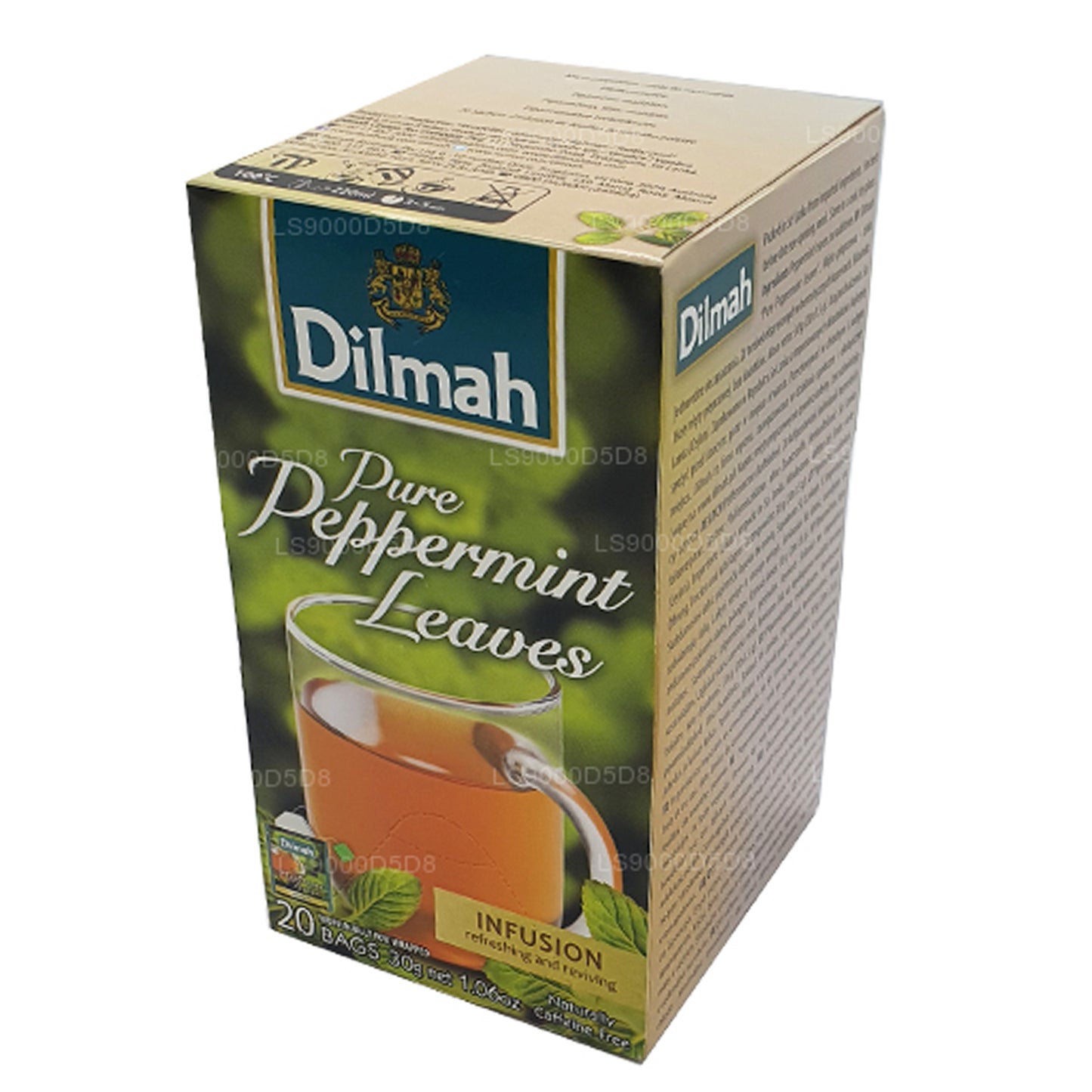 Чистые листья мяты перечной Dilmah (30 г) 20 пакетиков