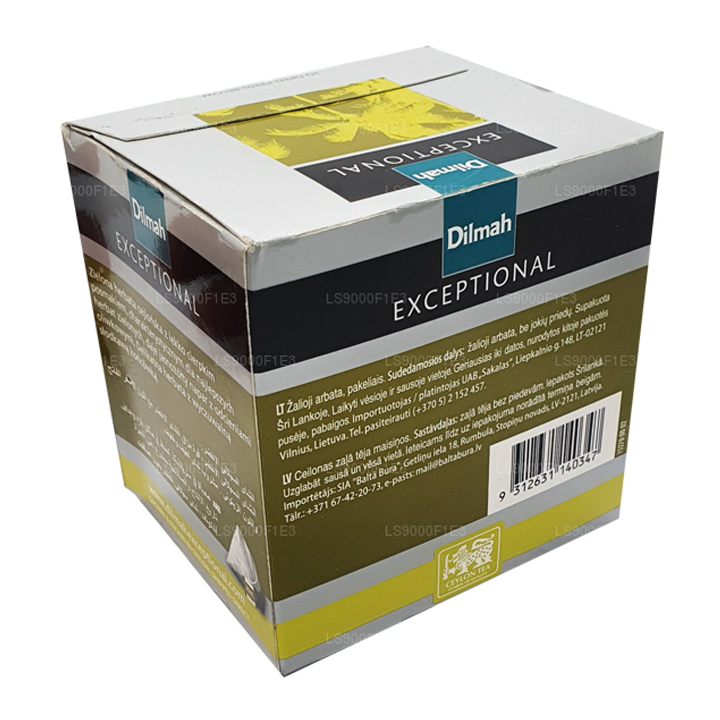 Цейлонский зеленый чай Dilmah Exceptional (40 г) 20 пакетиков