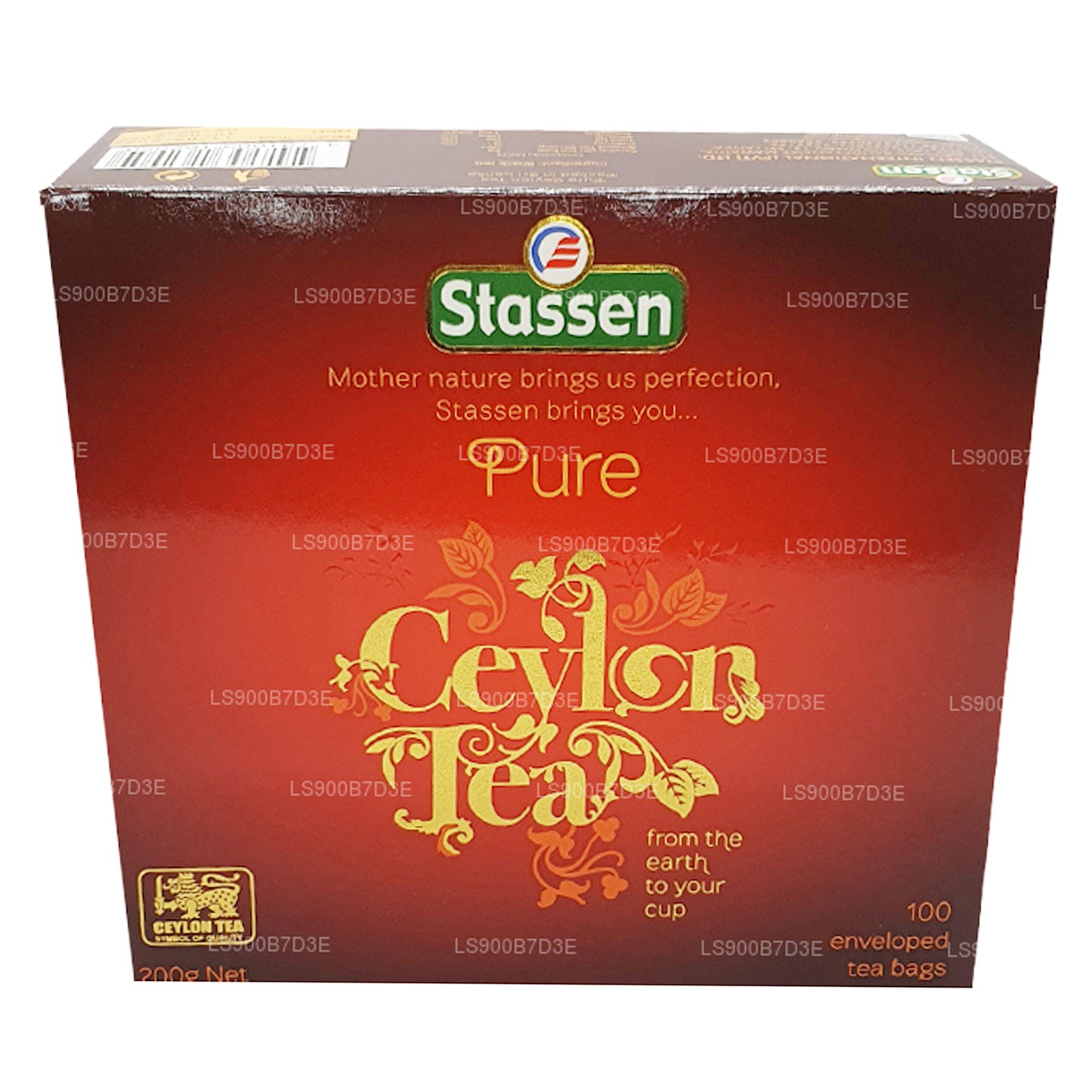 Чистый цейлонский черный чай Stassen (200 г) 100 пакетиков