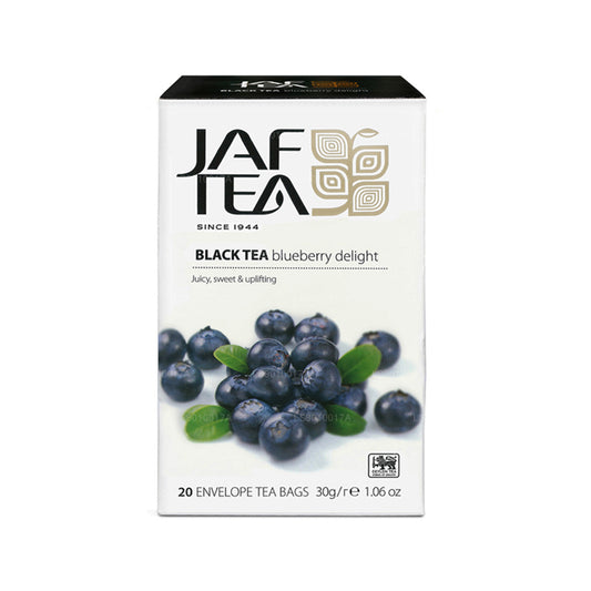Коллекция чистых фруктов Jaf Tea Черный чай Blueberry Delight (30 г) 20 чайных пакетиков