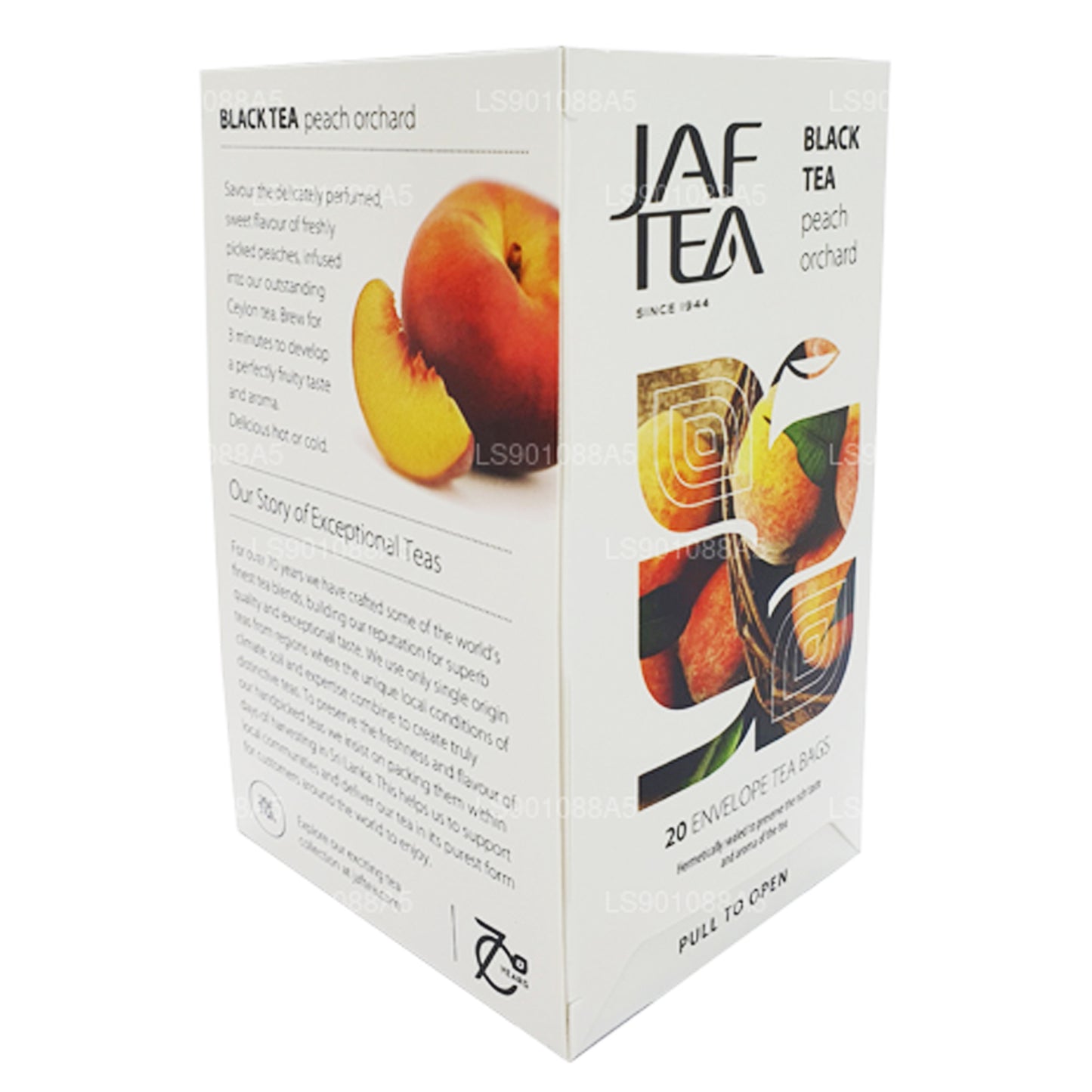 Коллекция Jaf Tea Pure Fruits Черный чай Персиковый сад (30 г) 20 пакетиков