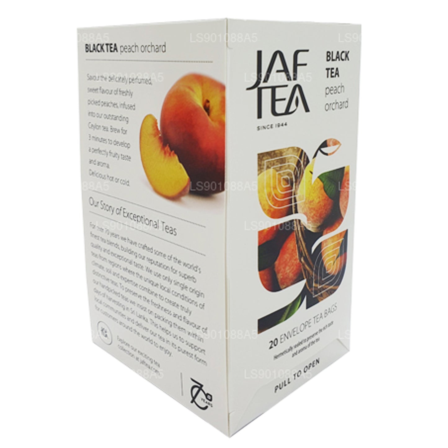 Коллекция Jaf Tea Pure Fruits Черный чай Персиковый сад (30 г) 20 пакетиков