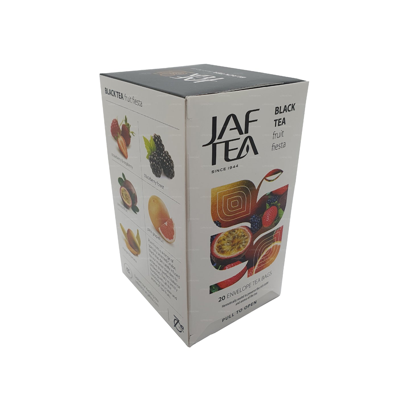 Jaf Tea Коллекция чистых фруктов Черный чай Фруктовая фиеста (30 г) 20 чайных пакетиков