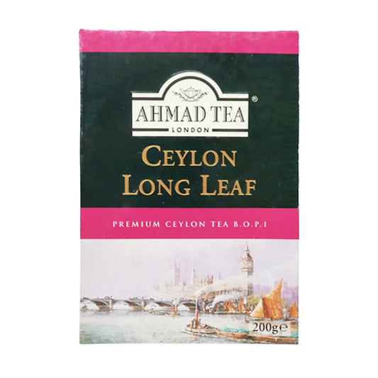 Картонная упаковка цейлонского крупнолистового чая Ahmad (200 г)