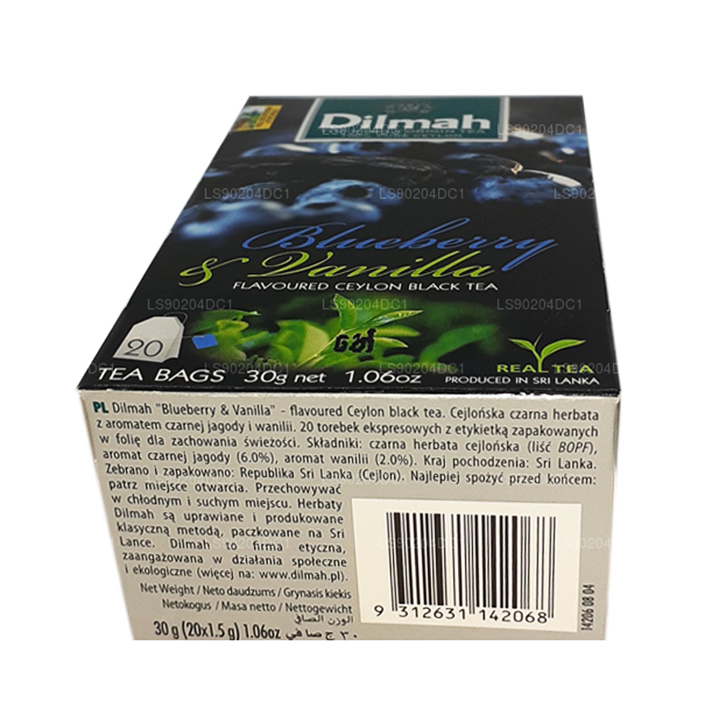 Чай Dilmah со вкусом черники и ванили (40 г) 20 пакетиков