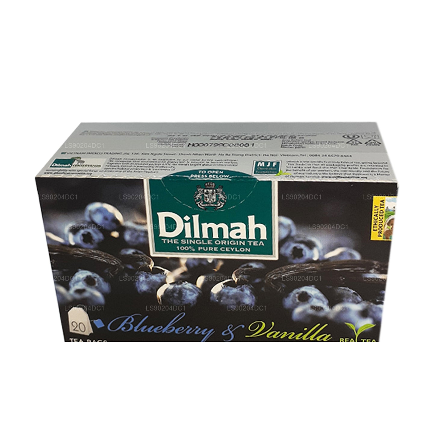 Чай Dilmah со вкусом черники и ванили (40 г) 20 пакетиков