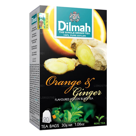Чай Dilmah со вкусом апельсина и имбиря (30 г) 20 пакетиков