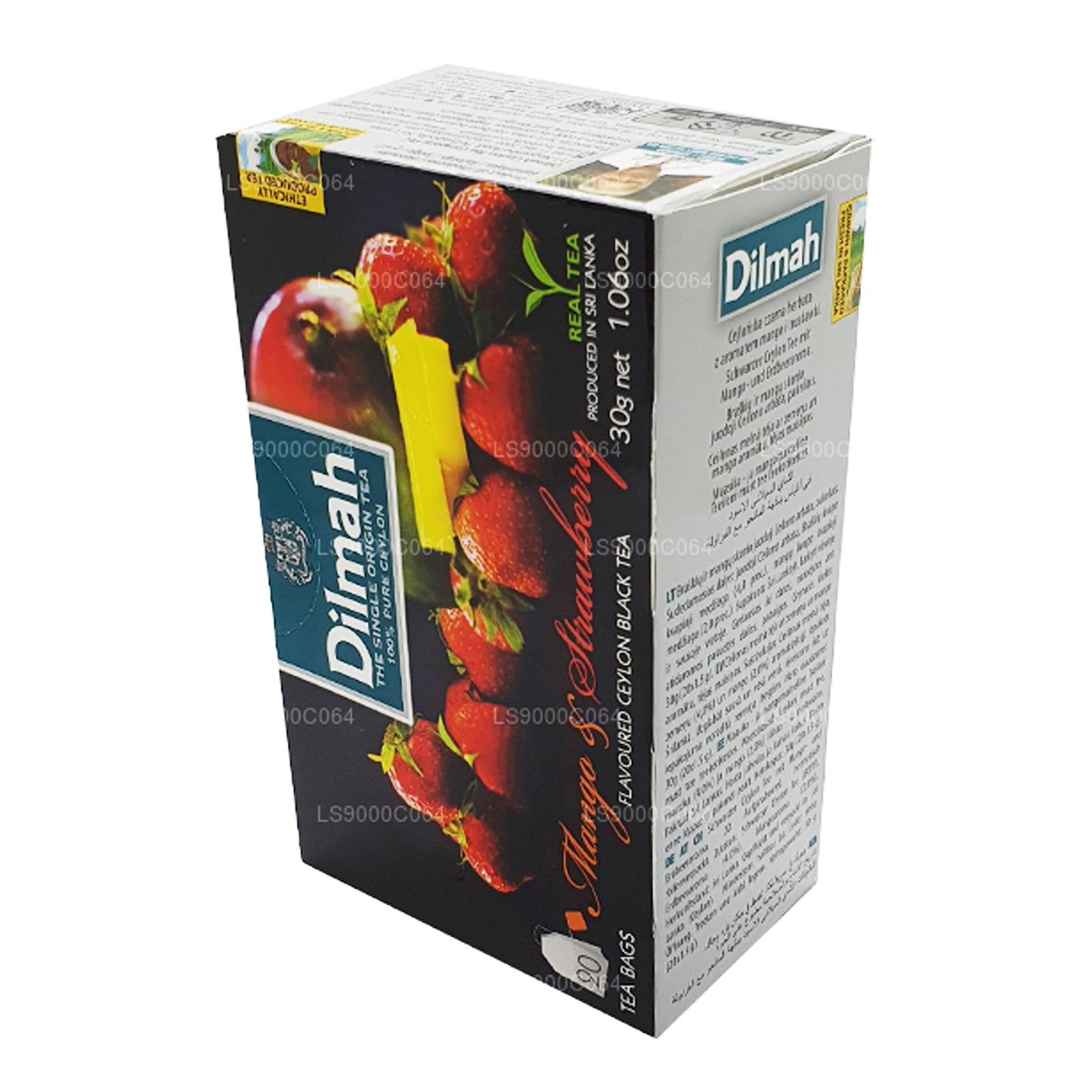 Чай Dilmah со вкусом манго и клубники (30 г) 20 пакетиков