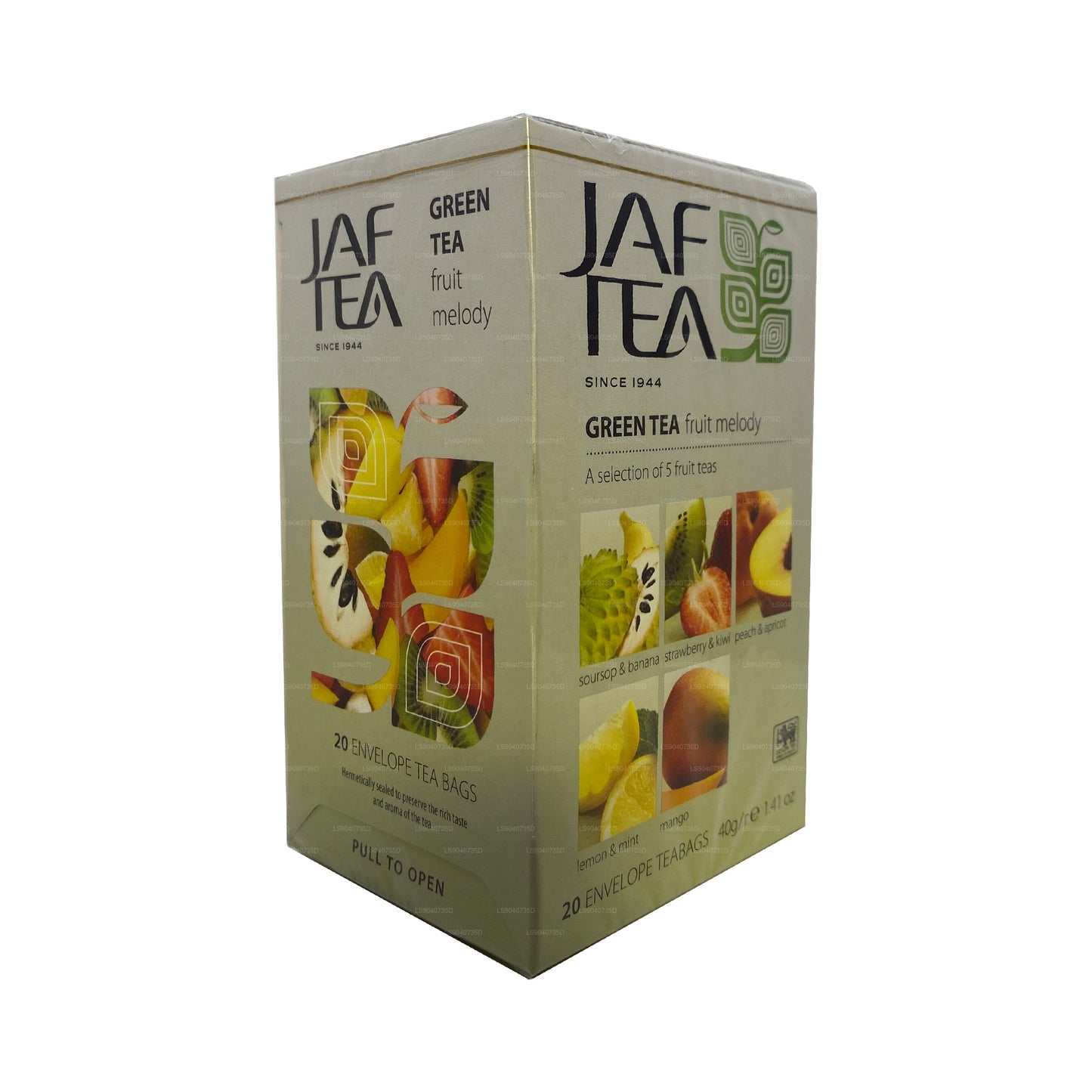 Jaf Tea Pure Green Collection Зеленый чай Фруктовая мелодия (40 г) 20 чайных пакетиков