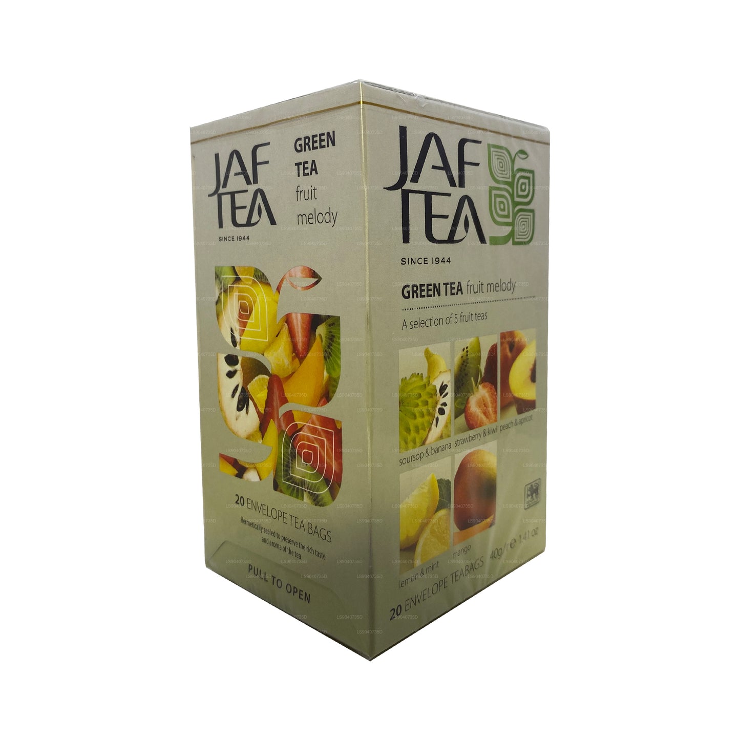 Jaf Tea Pure Green Collection Зеленый чай Фруктовая мелодия (40 г) 20 чайных пакетиков