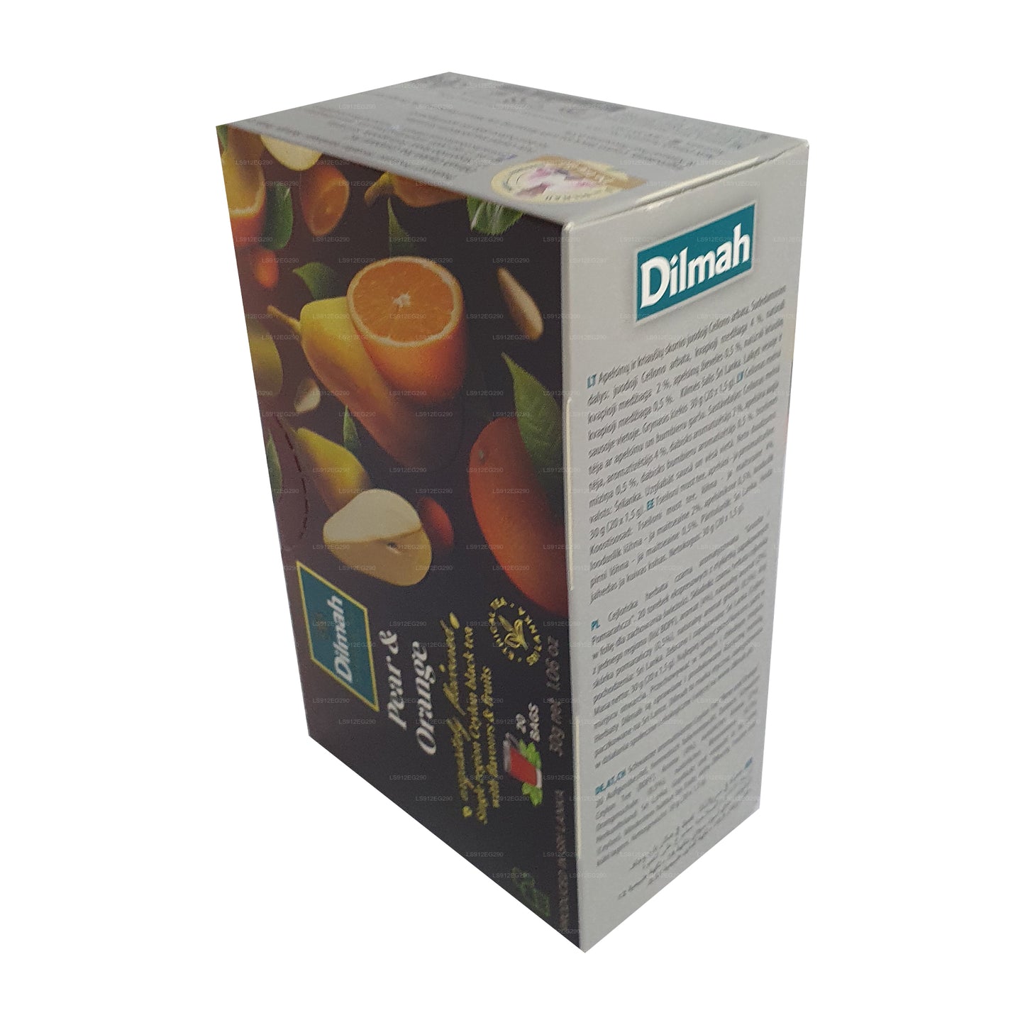 Цейлонский черный чай Dilmah со вкусом груши и апельсина (30 г) 20 пакетиков