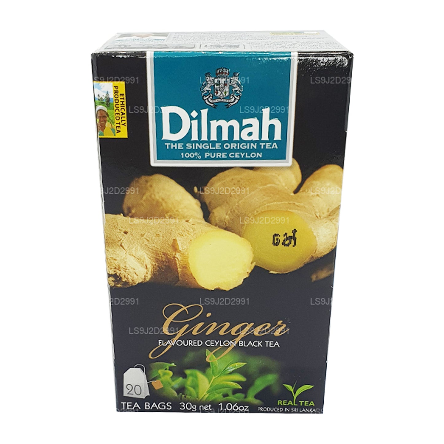 Черный чай Dilmah со вкусом имбиря (30 г) 20 пакетиков