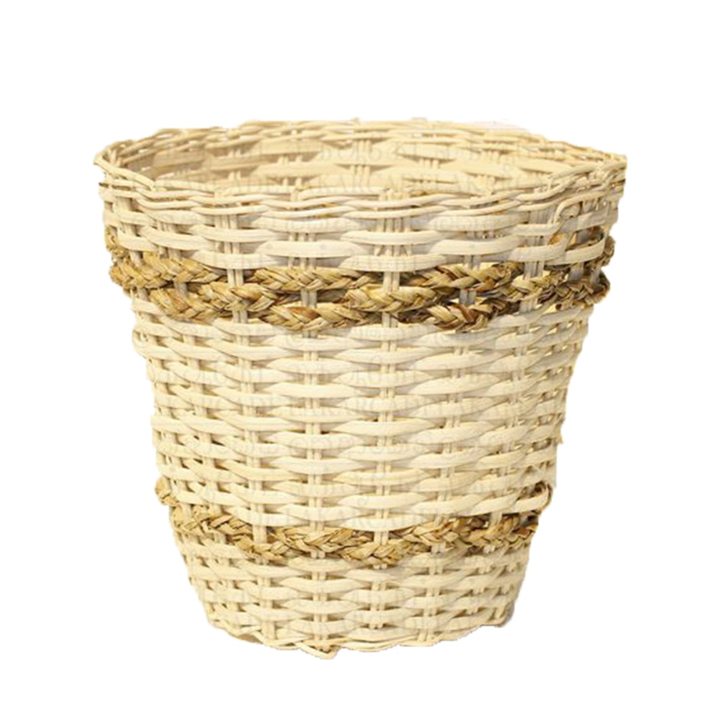 Handmade Bins Made of Cane and Reed