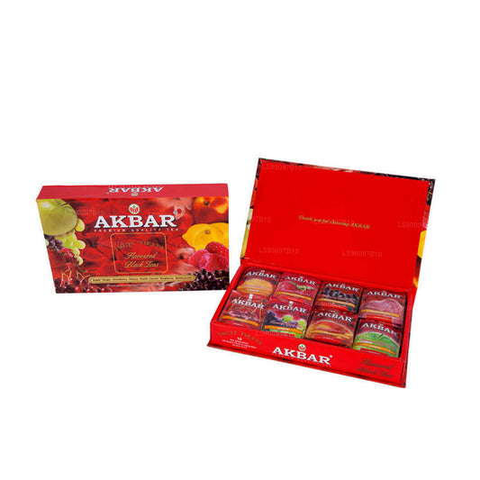 Подарочная коробка черного чая со вкусом Akbar Fruit Fiesta, 80 пакетиков чая (160 г)